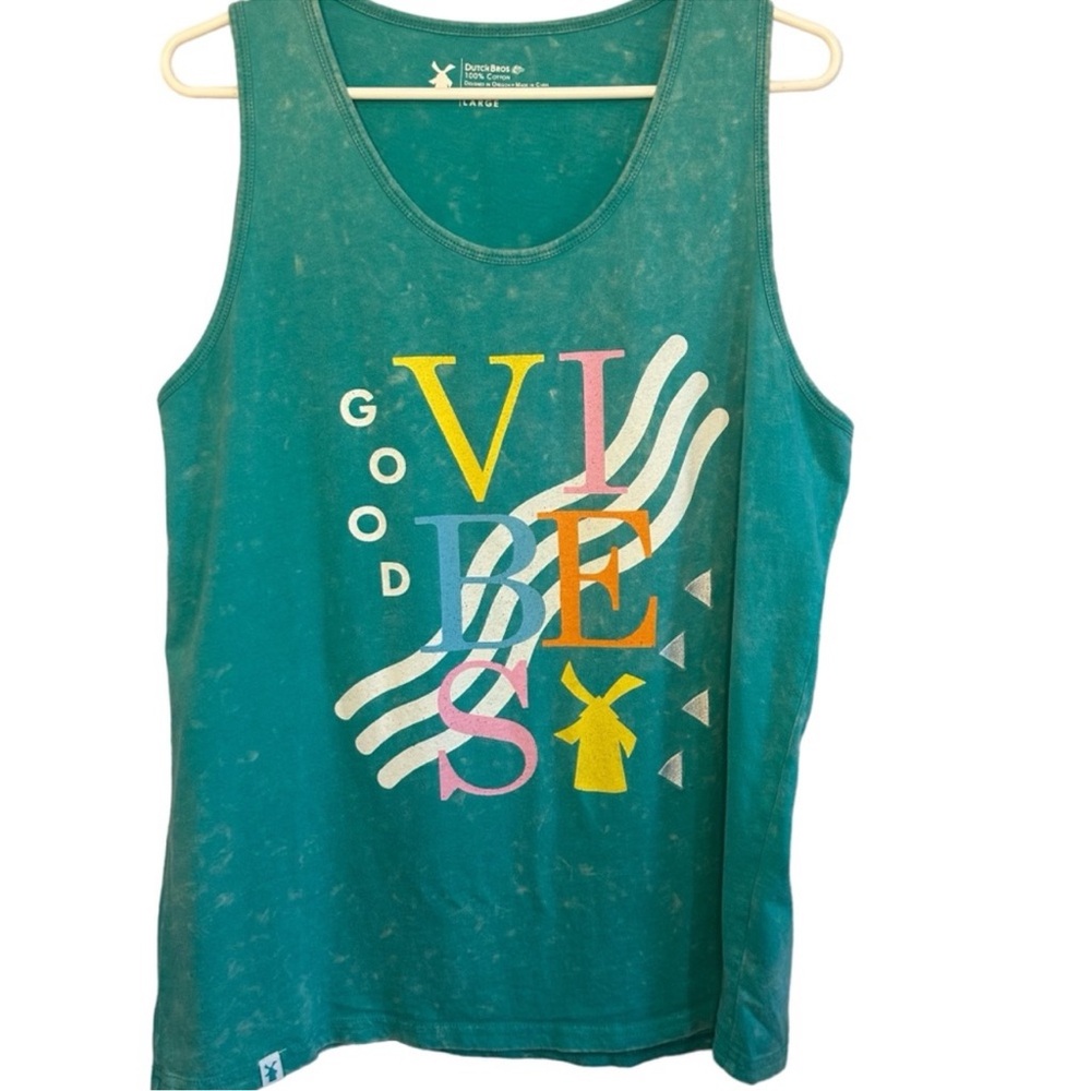 Dutch Bros BRAND NEW IN PACKAGE MEDIUM Tank Top "Vibes" Windmill DB 1992